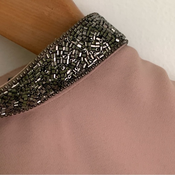 Zara Sleeveless Tiered Blouse with Beaded Collar - Picture 7 of 14